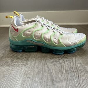 Nike Air VaporMax Plus Shoes Mens 13 White Green Teal Running Sneaker DQ7645-100